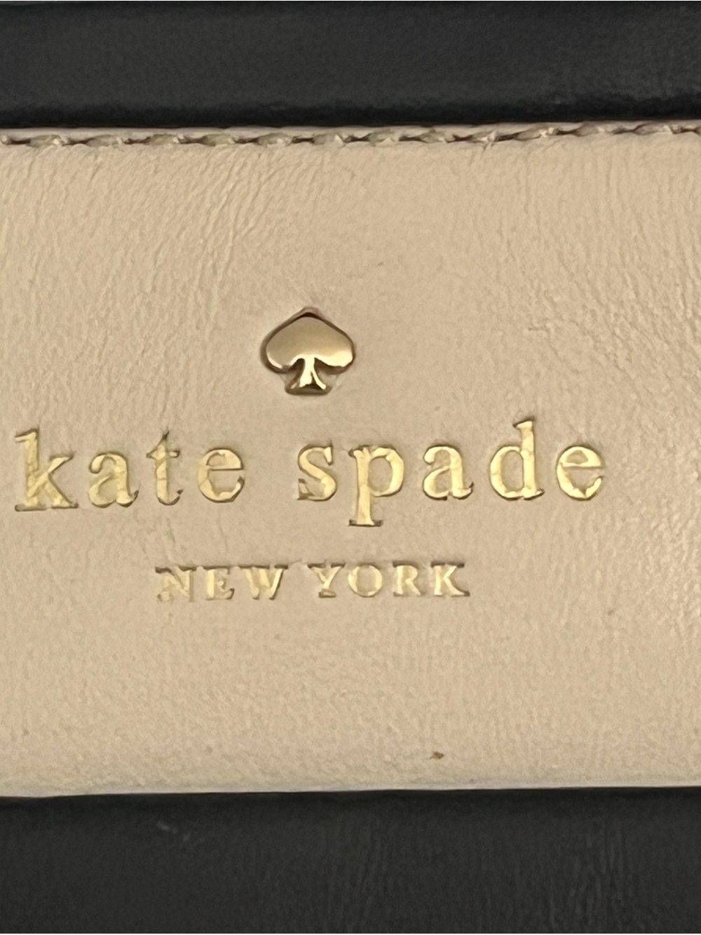 kate spade Black and Cream Leather Top-Handle Satchel - Picture 2 of 14